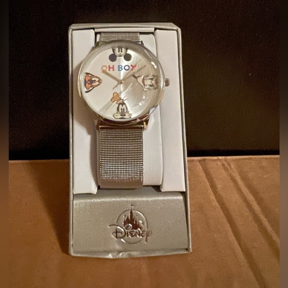 Disney Parks Mickey Mouse “Oh Boy” silver watch - Picture 1 of 1